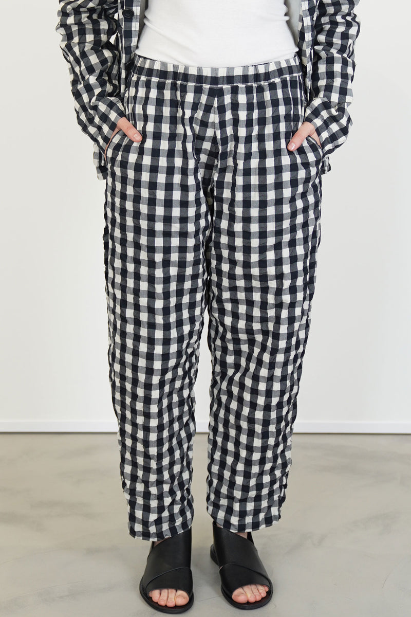 pant cozy gingham check black