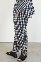 pant cozy gingham check black