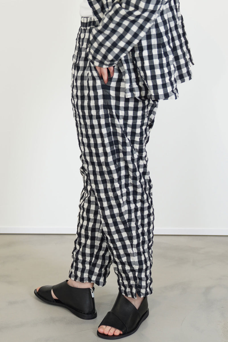 pant cozy gingham check black