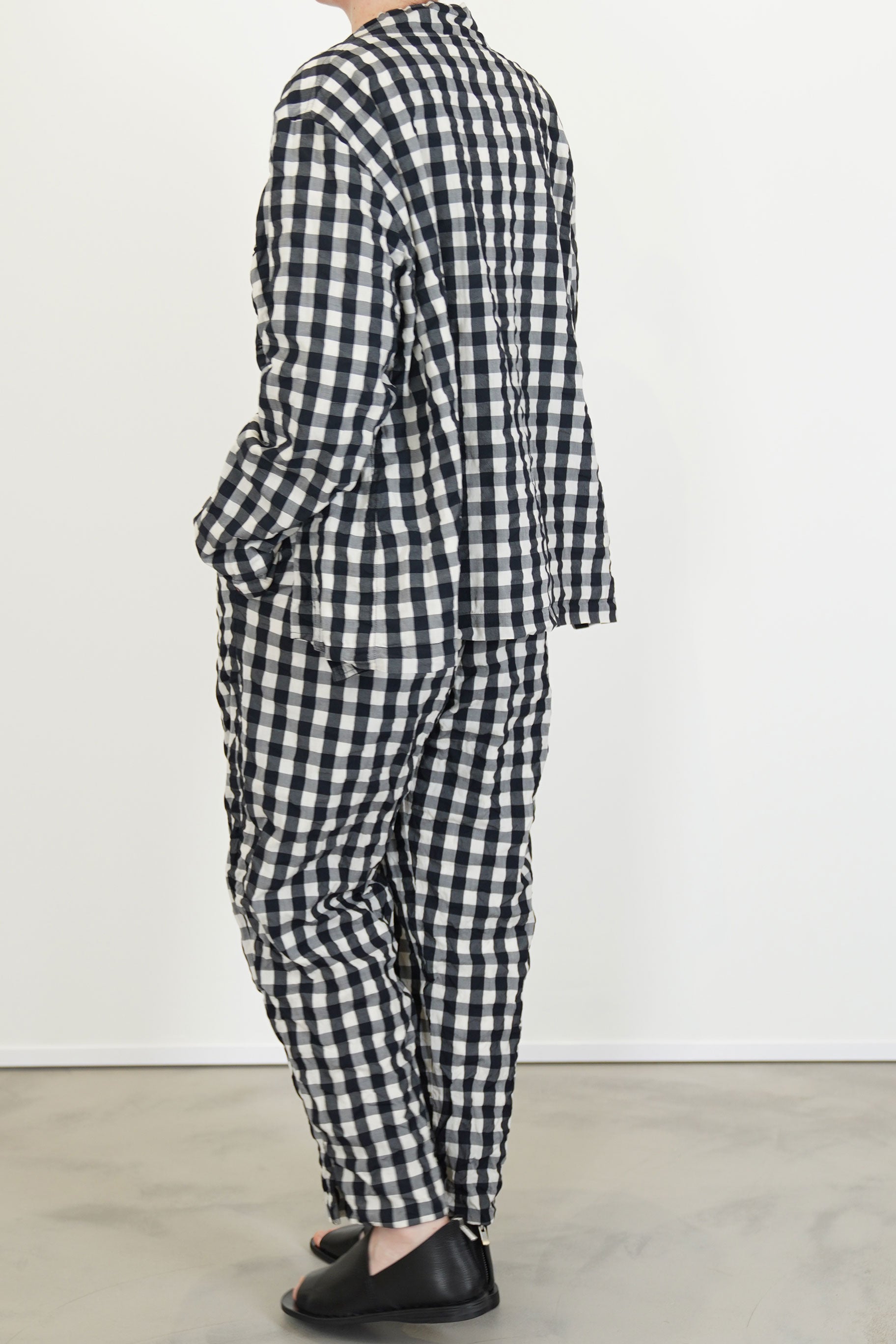 pant cozy gingham check black