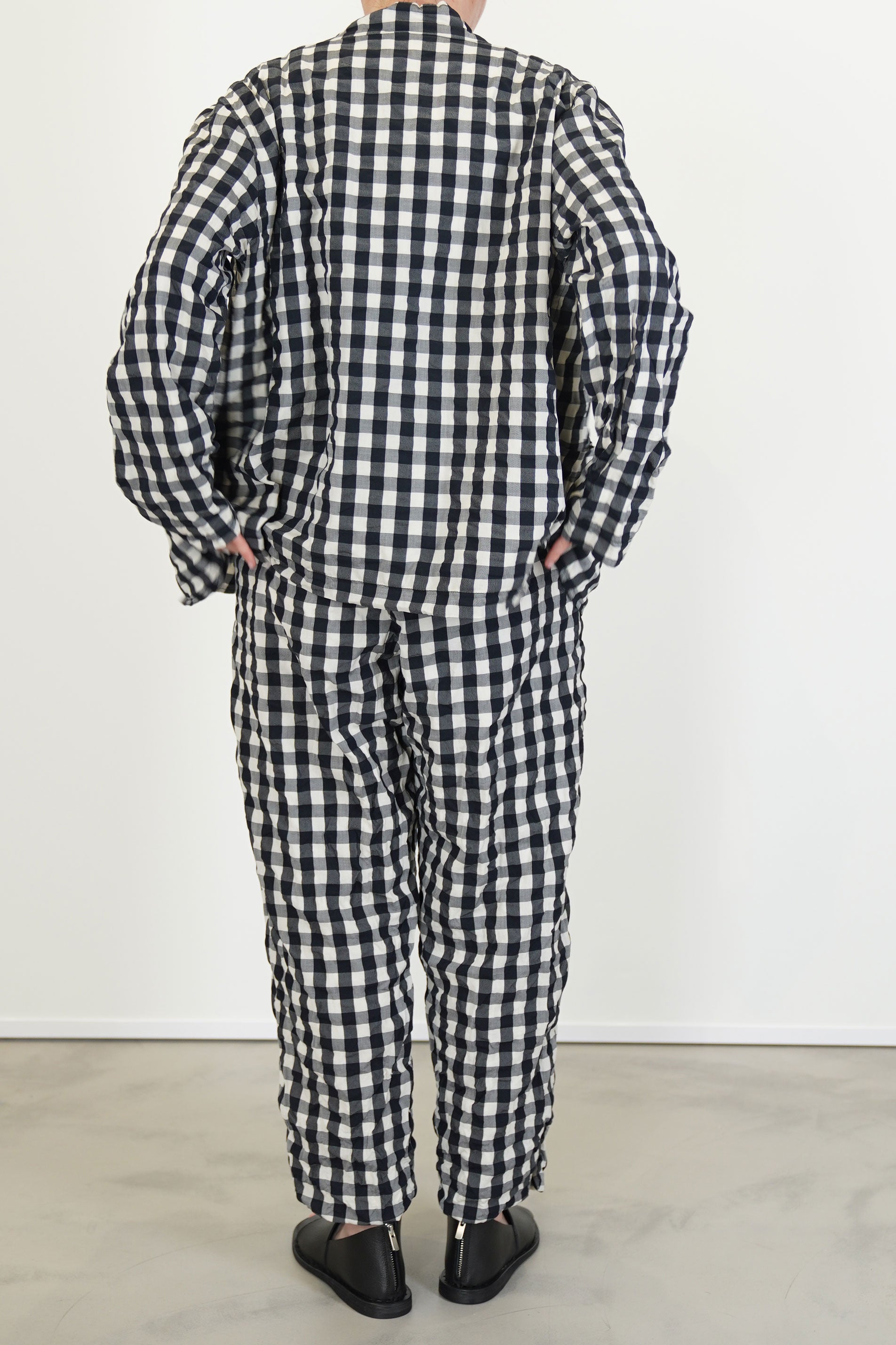 pant cozy gingham check black