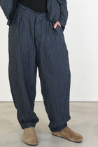 pant fay linen stripe navy