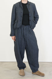 pant fay linen stripe navy