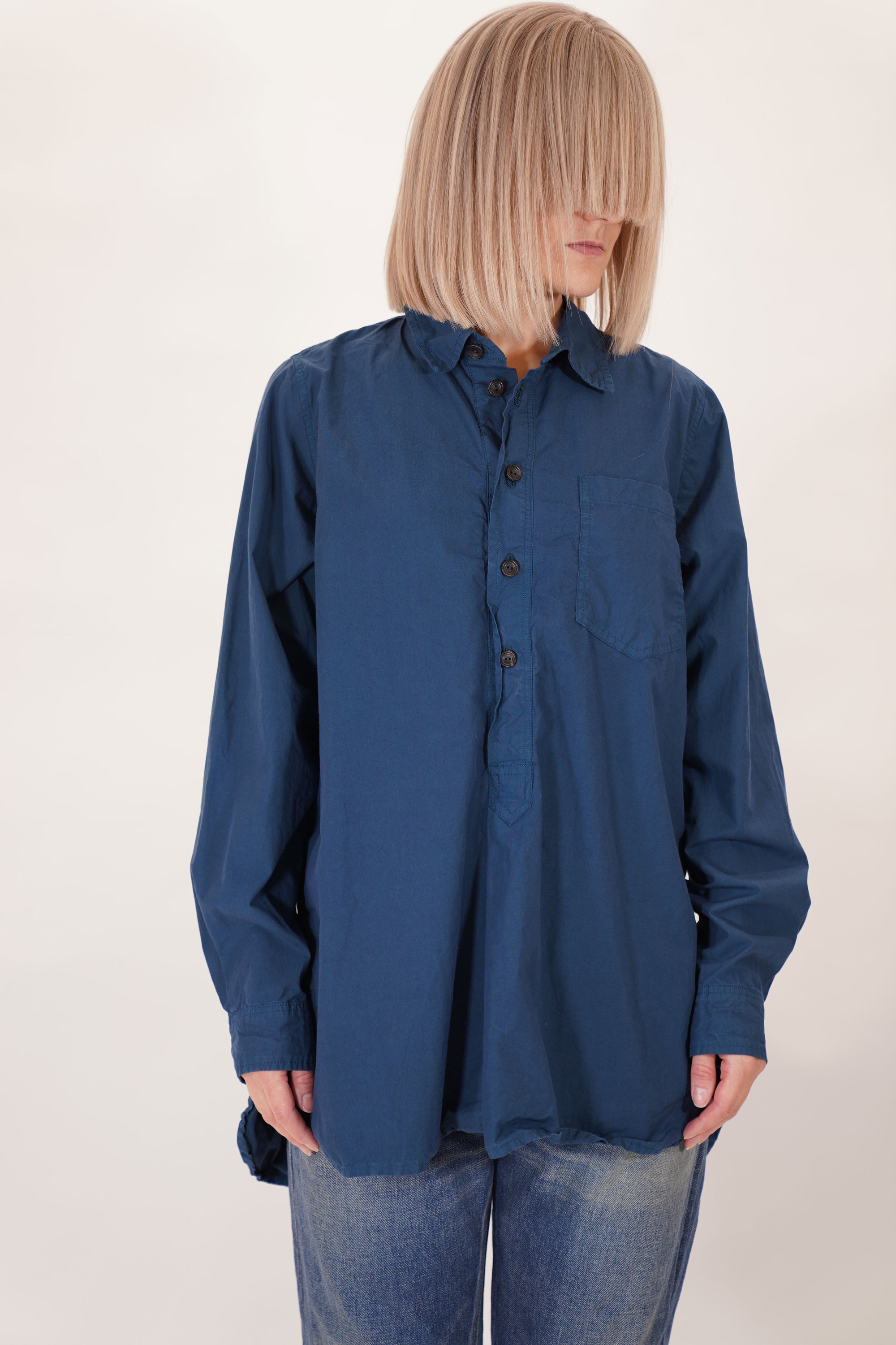 pull over shirt soft cotton teal