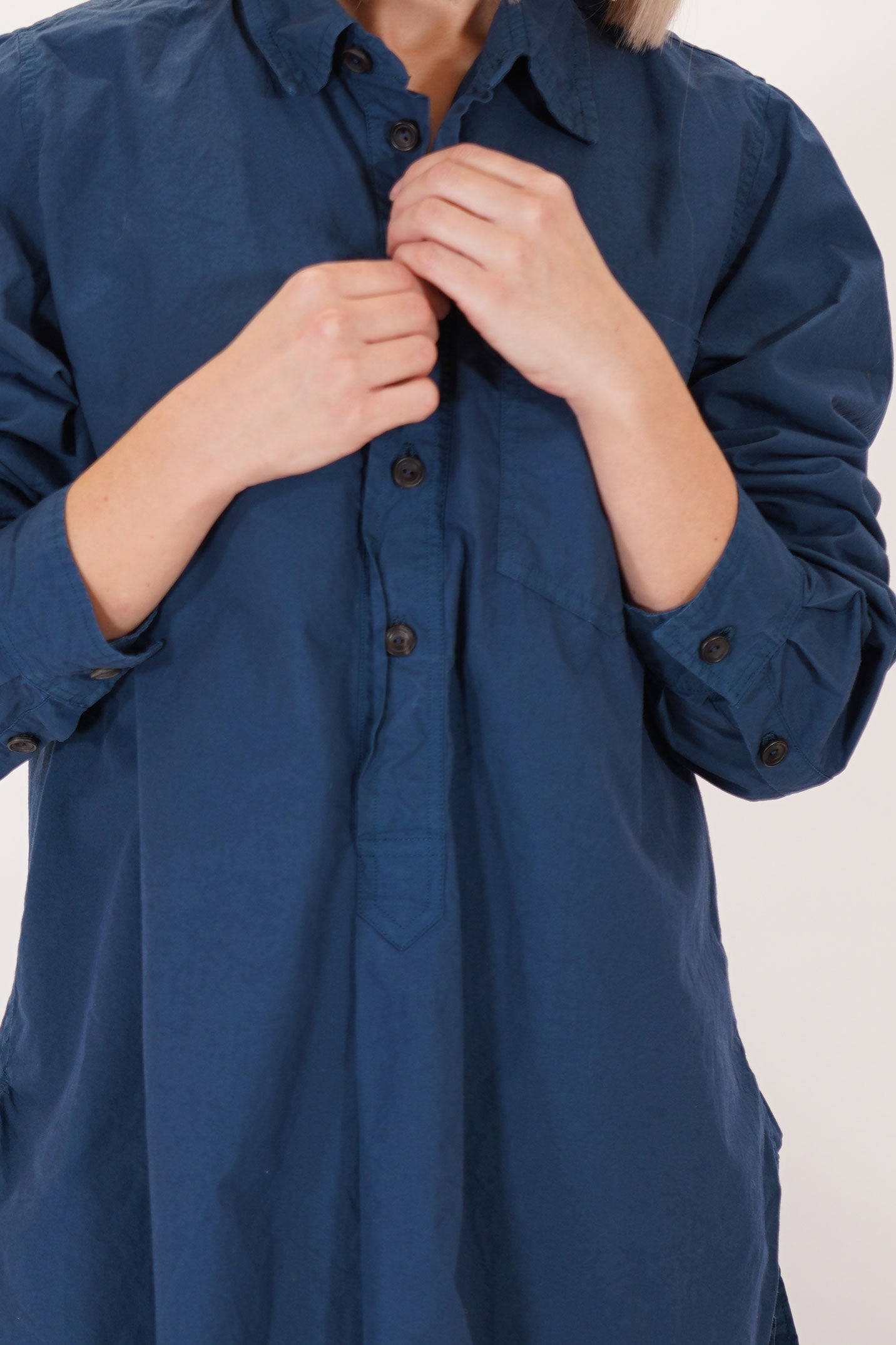pull over shirt soft cotton teal