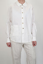 shirt crispy cotton white