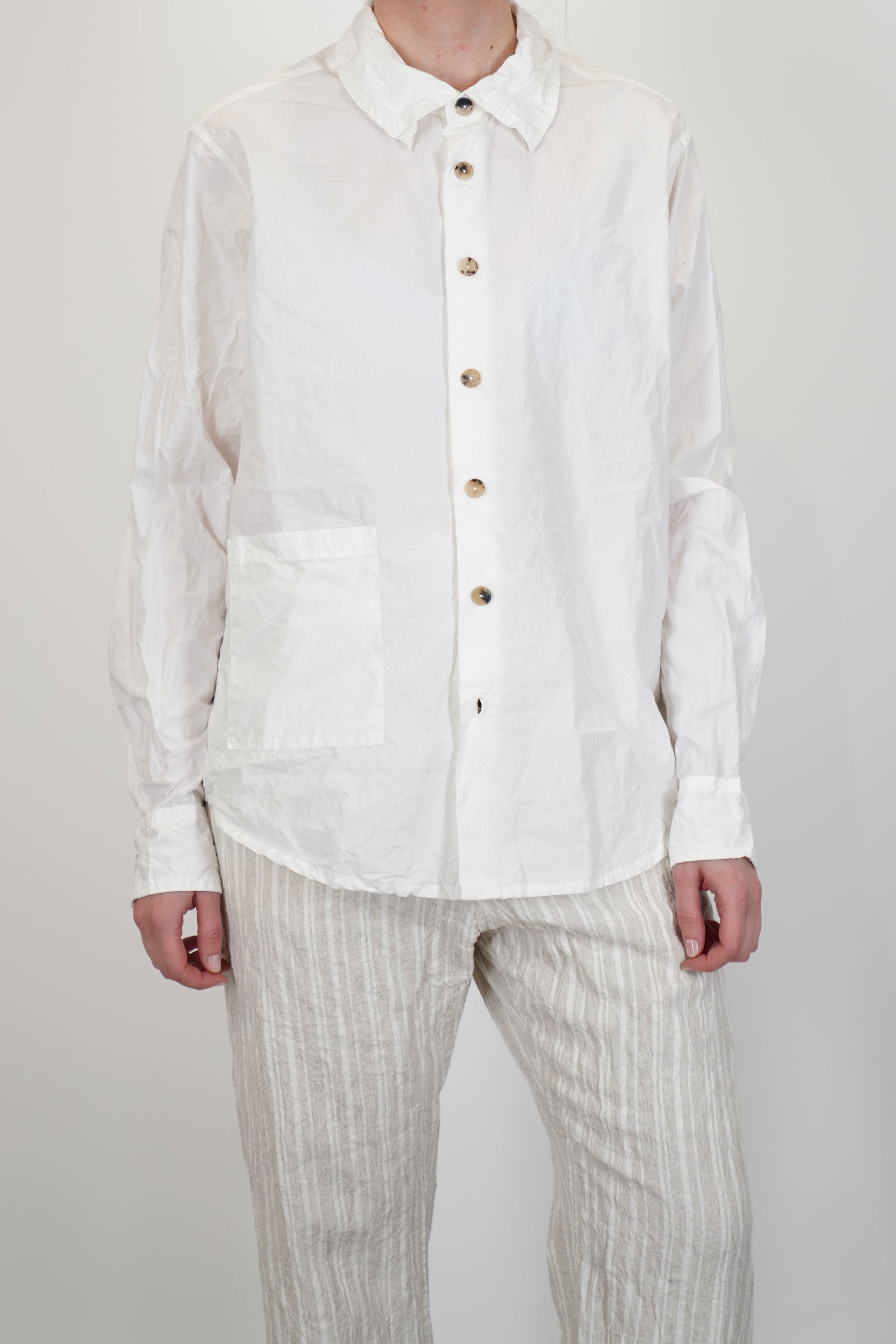 shirt crispy cotton white