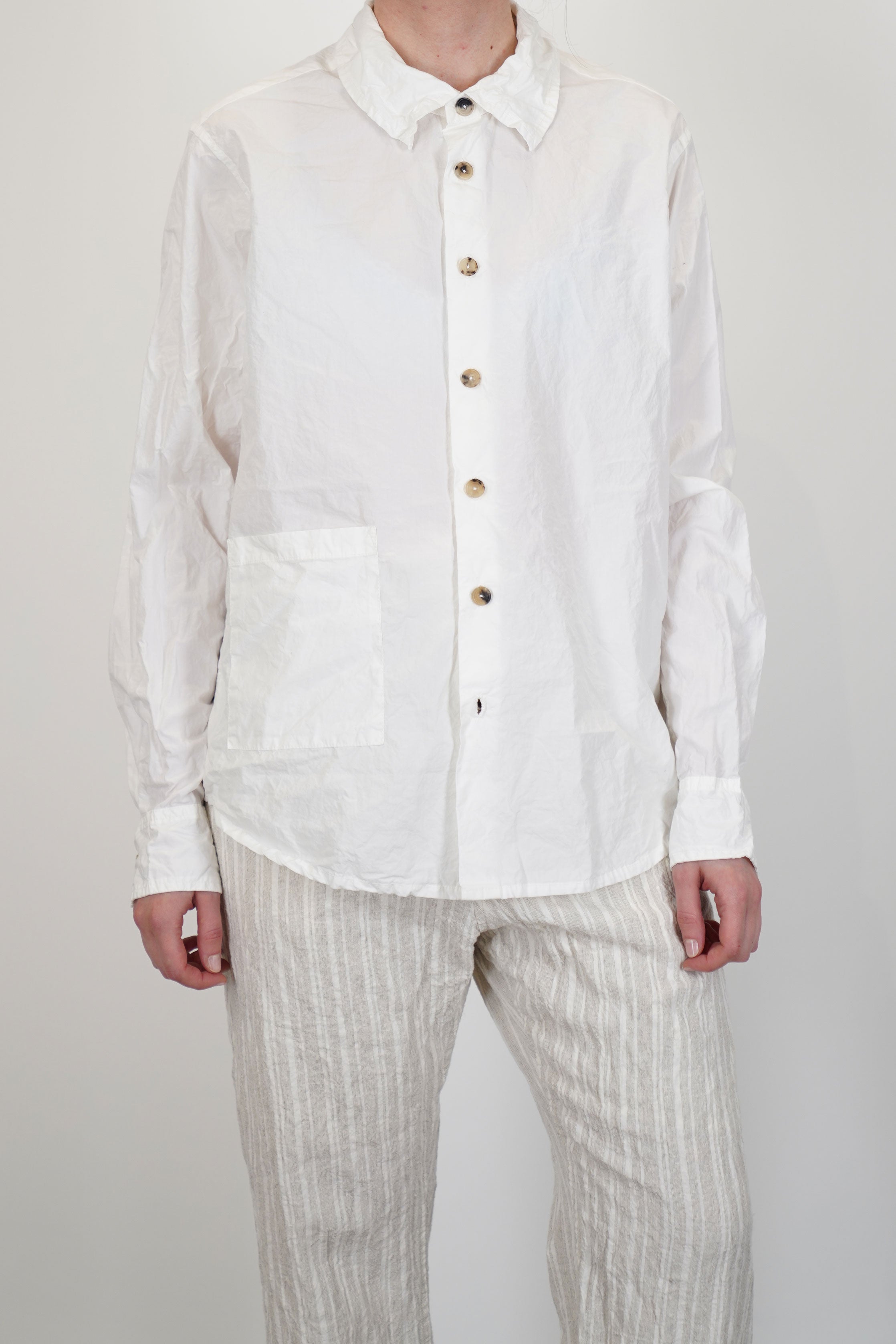 shirt crispy cotton white