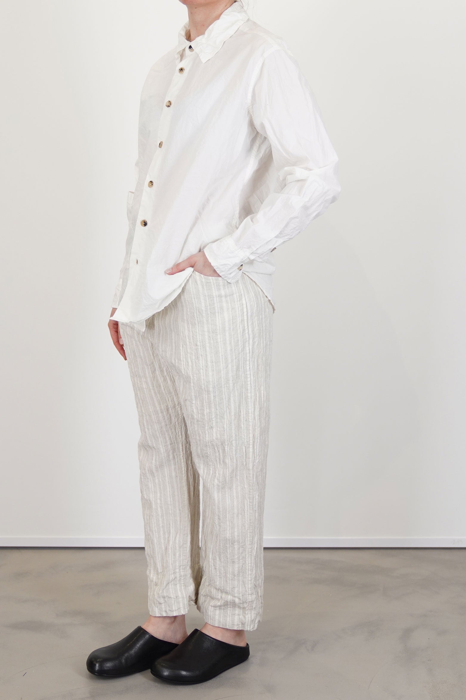shirt crispy cotton white