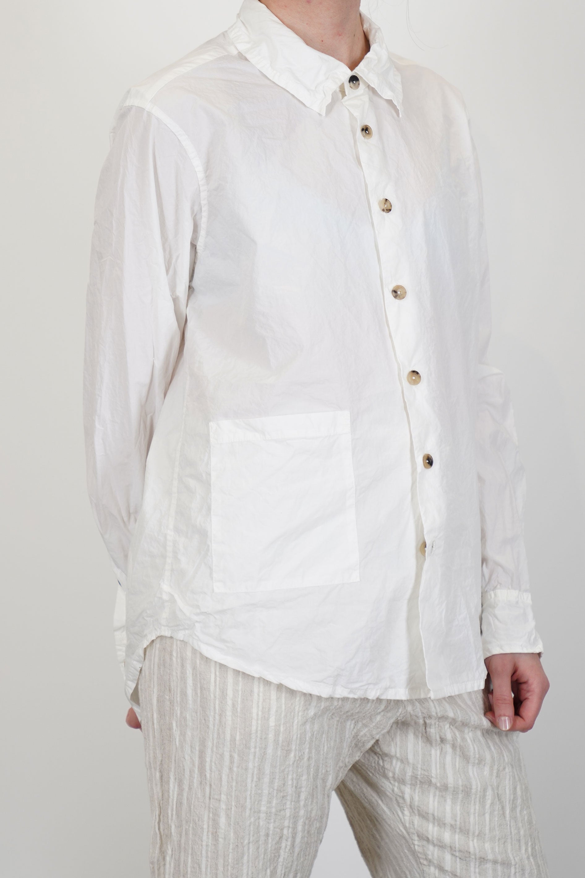 shirt crispy cotton white