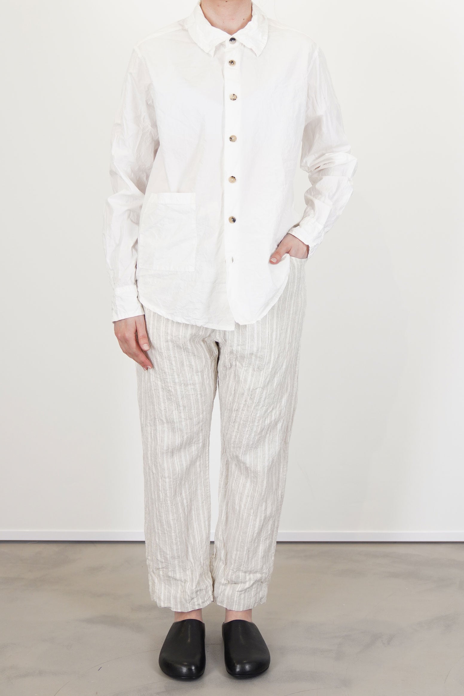 shirt crispy cotton white