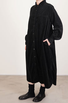 shirt dress cashmere corduroy black