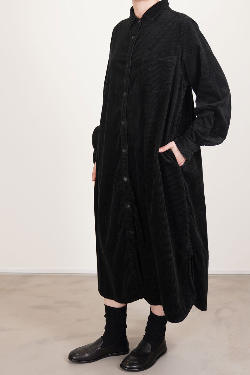 shirt dress cashmere corduroy black