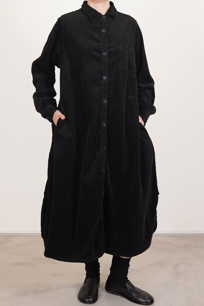 shirt dress cashmere corduroy black