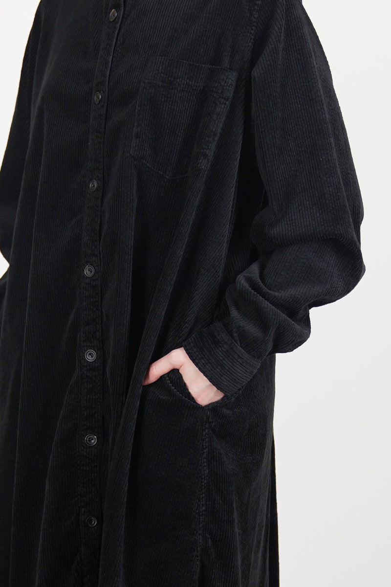 shirt dress cashmere corduroy black