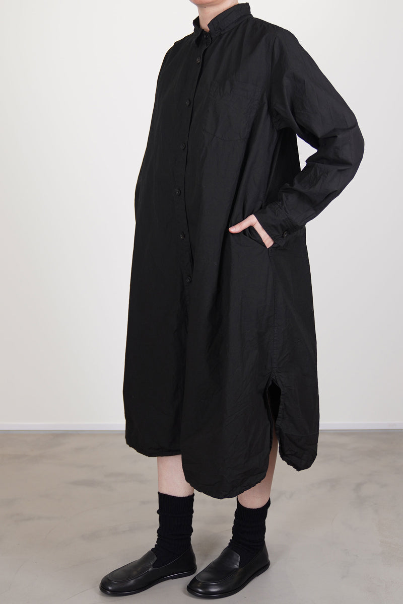 shirt dress soft cotton black