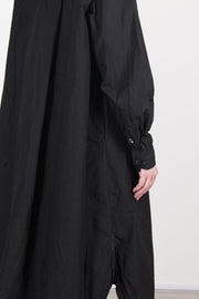 shirt dress soft cotton black