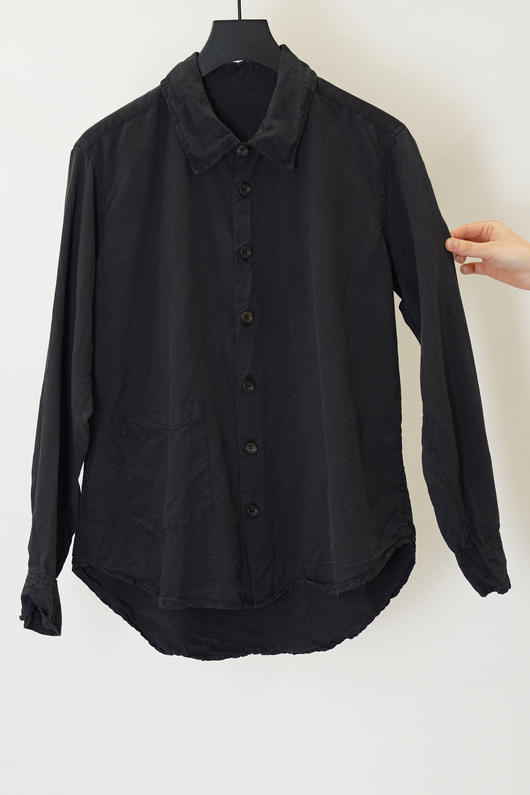 shirt silk black