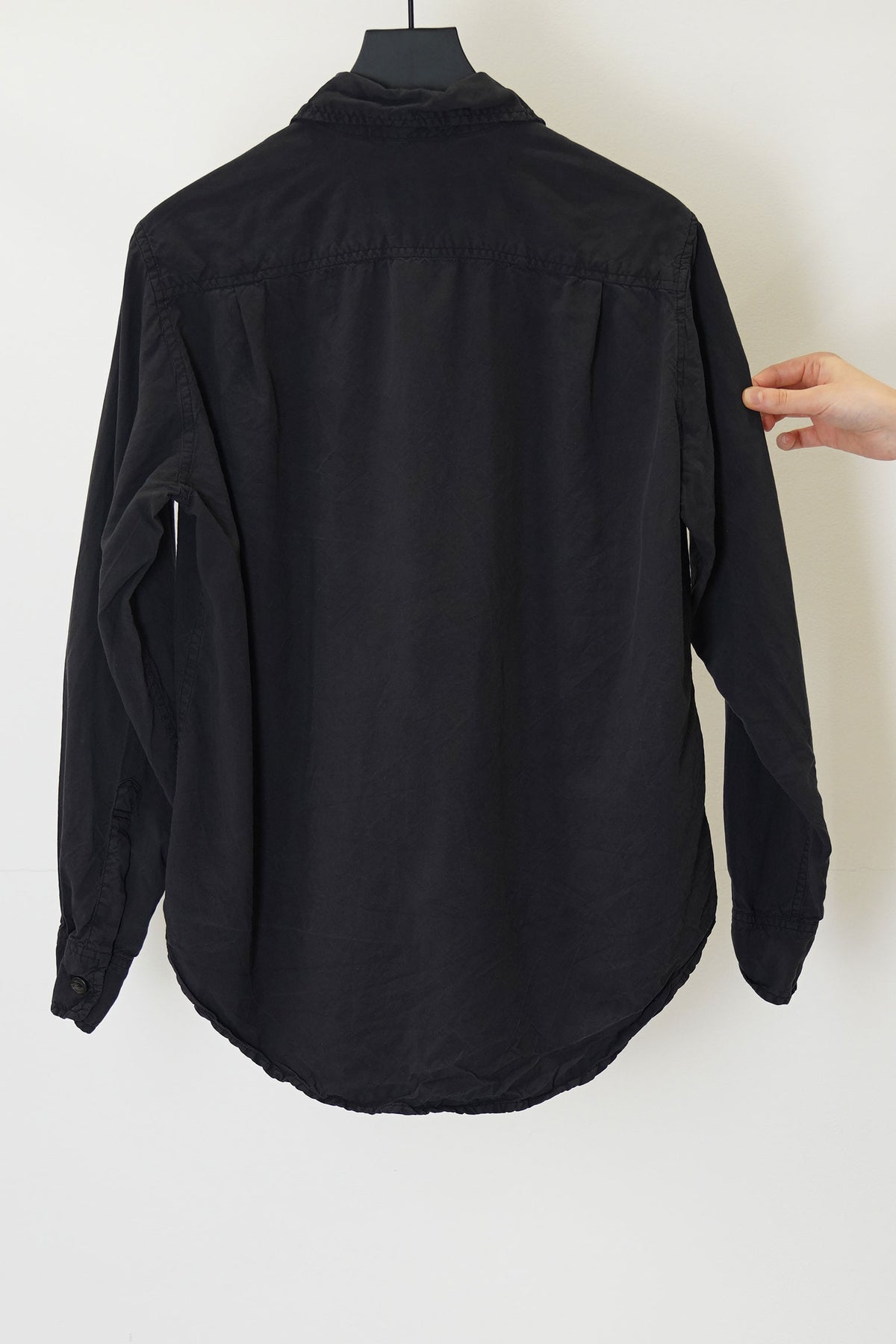 shirt silk black