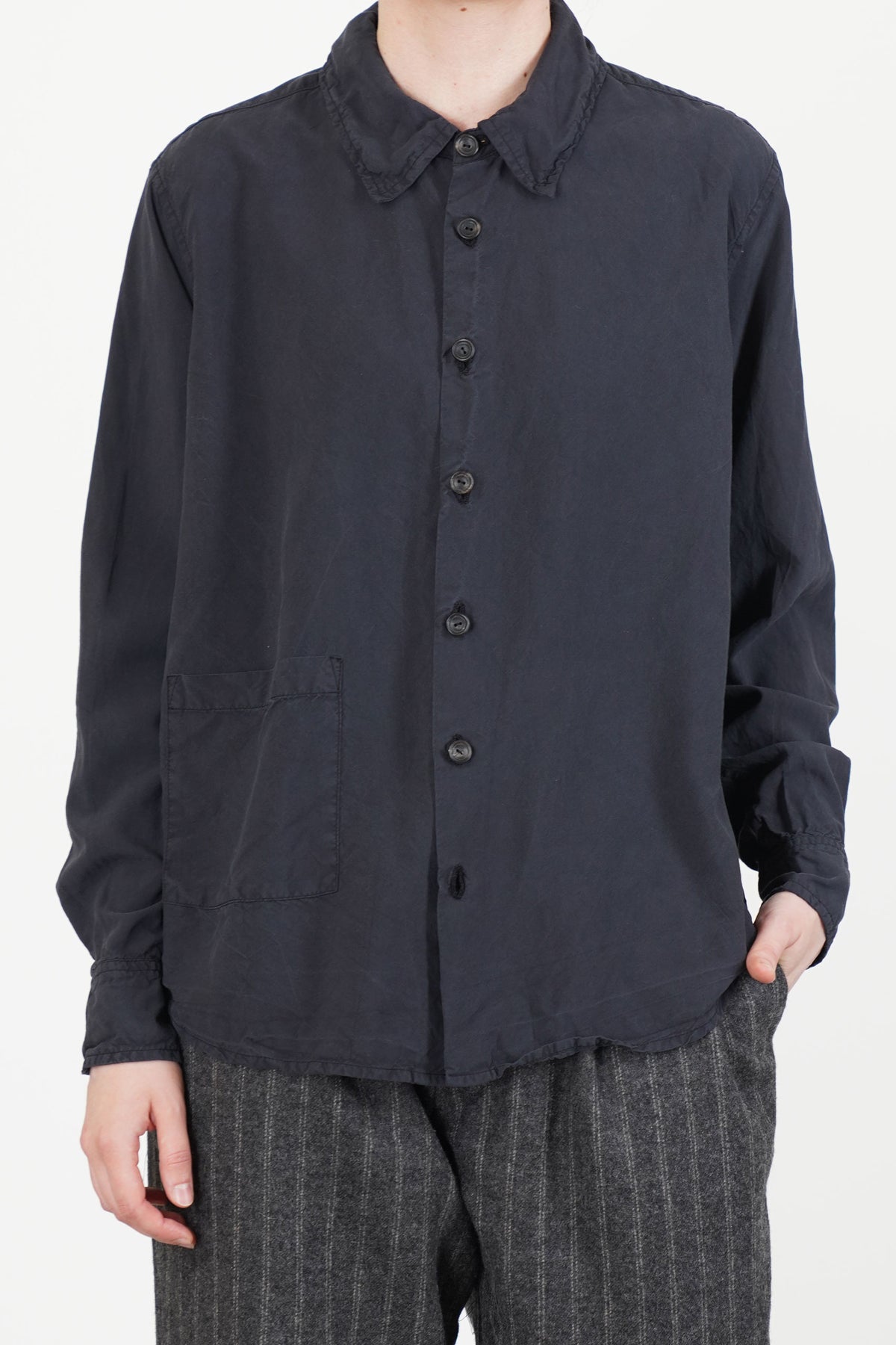 shirt silk black