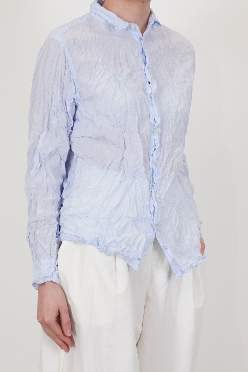 crinkle classic shirt saxe blue
