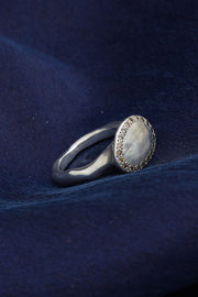 bliss ring silver cognac diamonds
