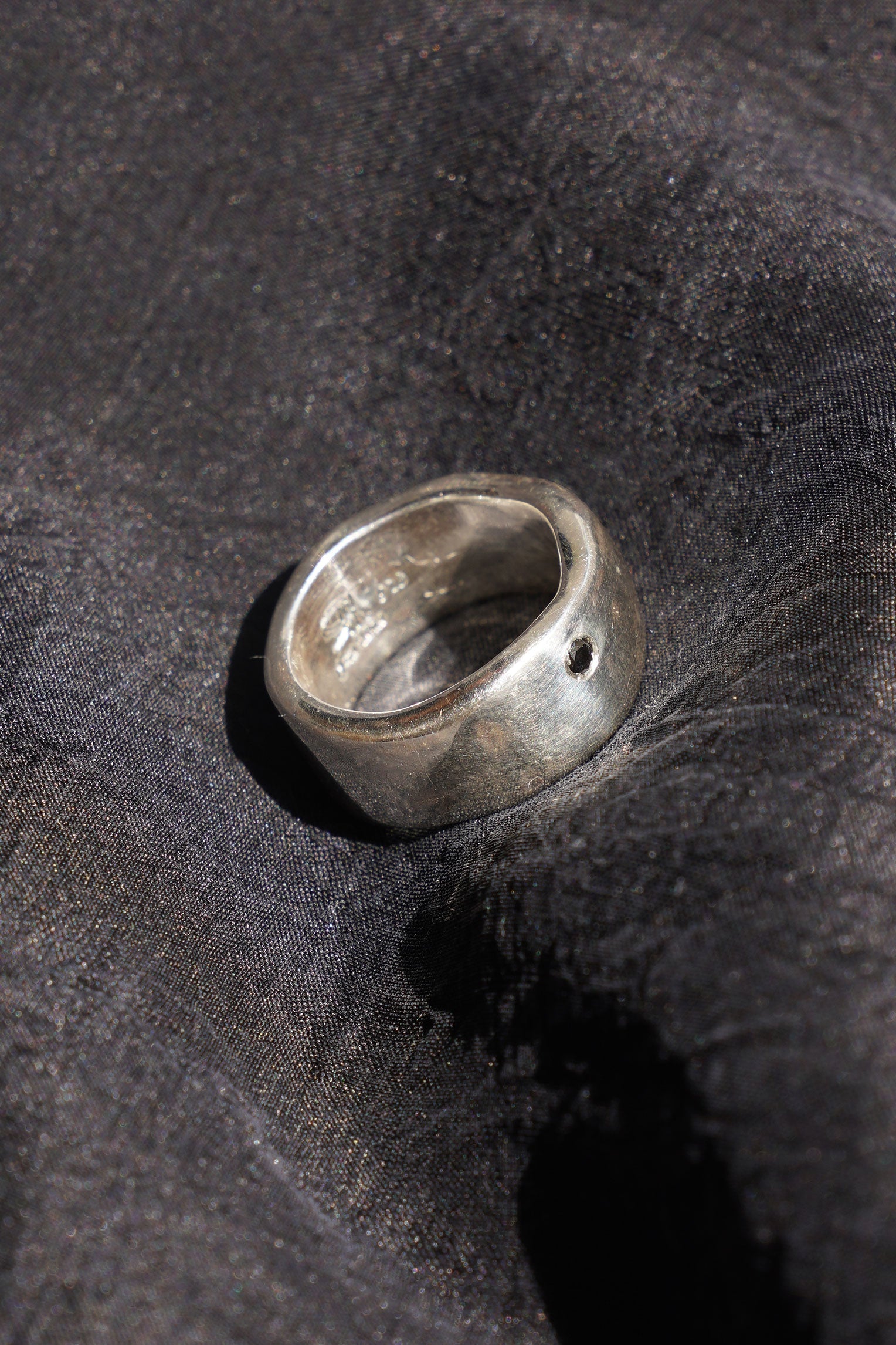 laetitia silver ring black diamond
