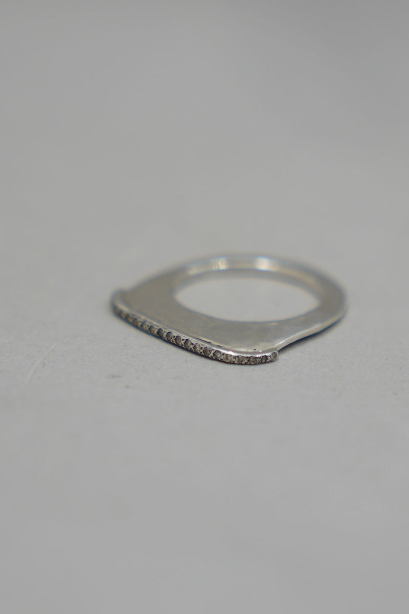 lura ring silver cognac diamonds