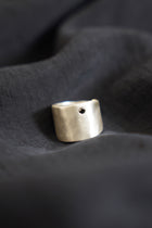 miva silver ring black diamond