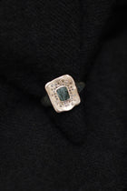 leslie ring silver pink gold green quartz