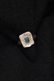 leslie ring silver pink gold green quartz