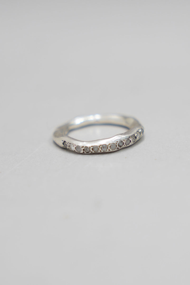 sei ring silver icy b diamonds