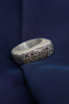 tumi ring silver cognac diamonds
