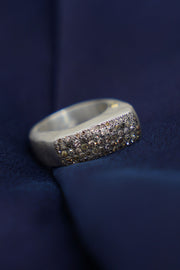 tumi ring silver cognac diamonds