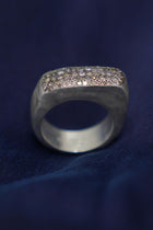 tumi ring silver cognac diamonds