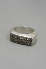 tumi ring silver cognac diamonds