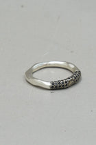 sei 4 ring silver brown diamond black diamonds