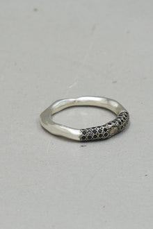sei 4 ring silver brown diamond black diamonds