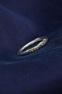 sei 4 ring silver cognac diamonds