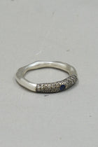 sei 4 ring silver blue saphire cognac diamonds