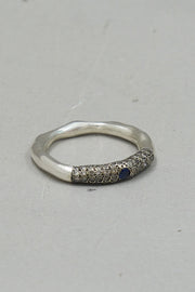 sei 4 ring silver blue saphire cognac diamonds
