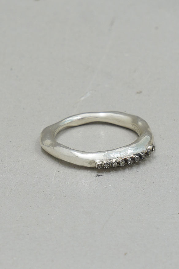 seica 4 ring silver cognac diamonds