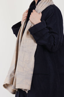 wool silk scarf beige ice