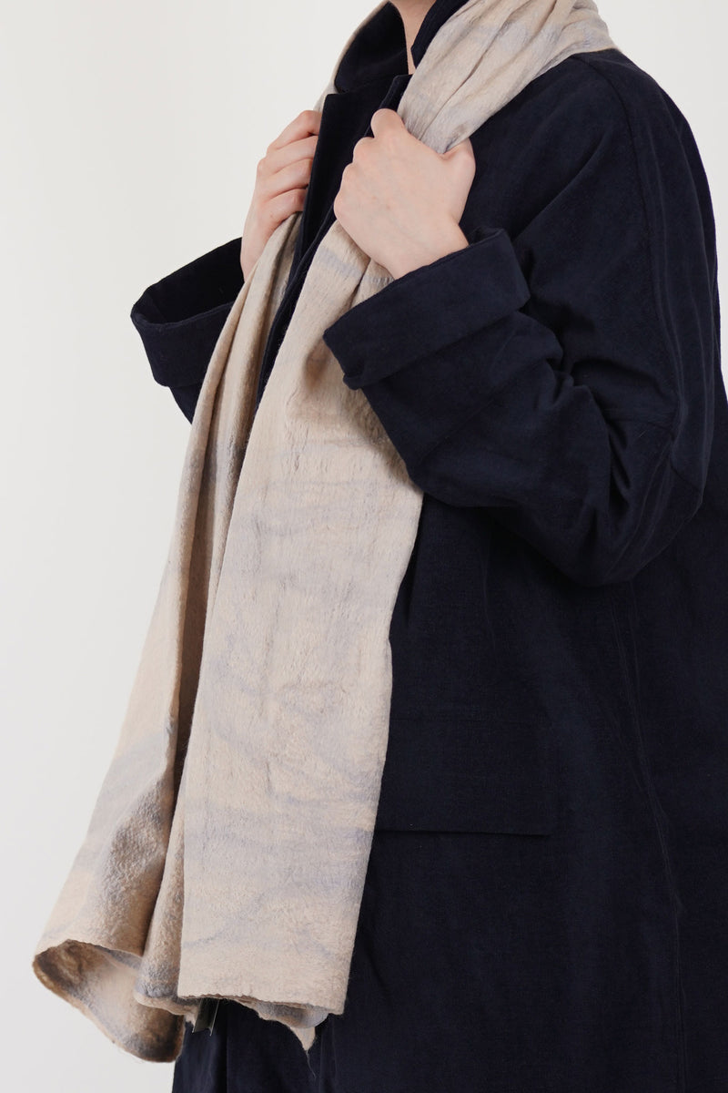wool silk scarf beige ice