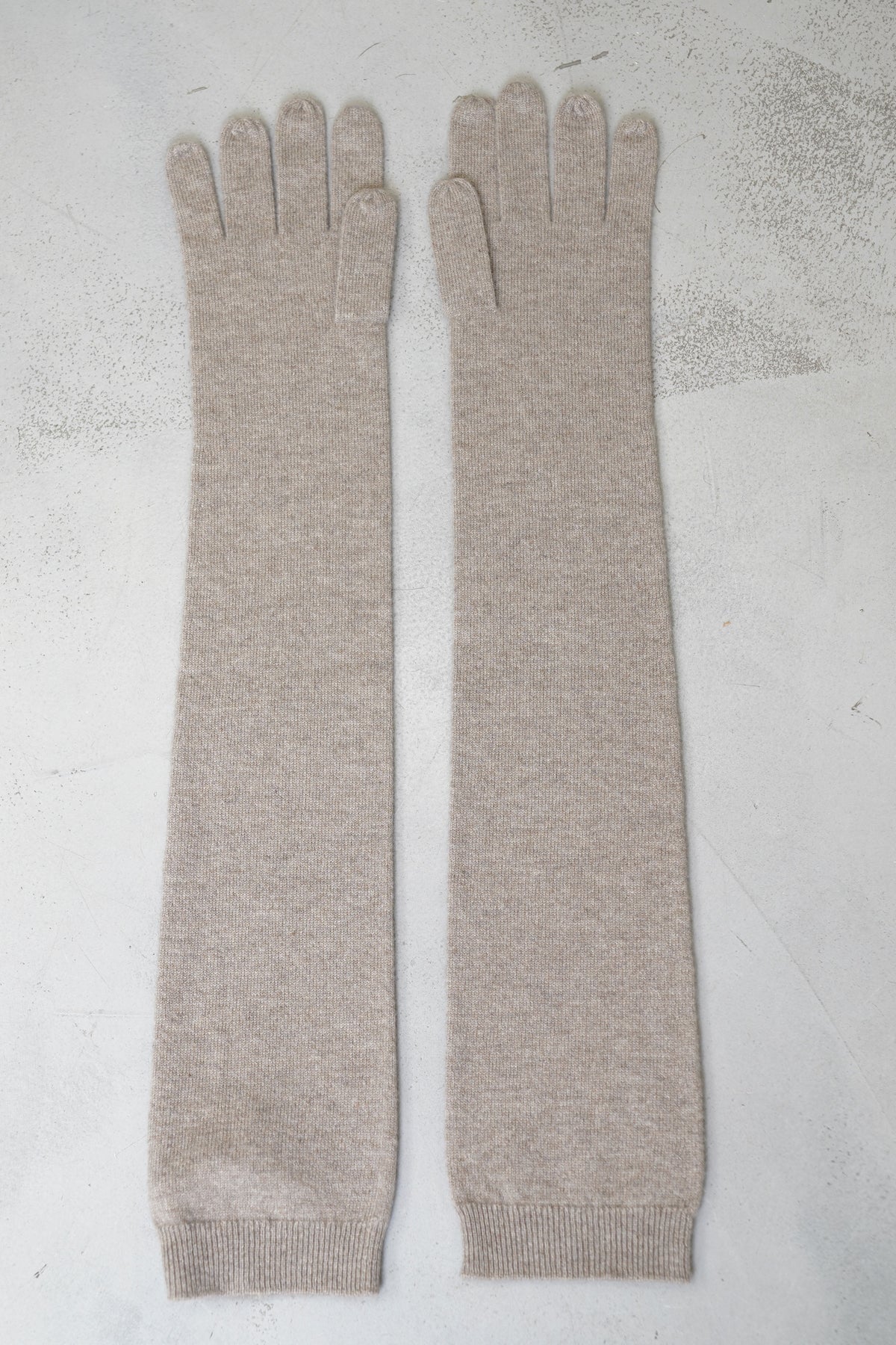 alta long gloves cashmere sahara melange