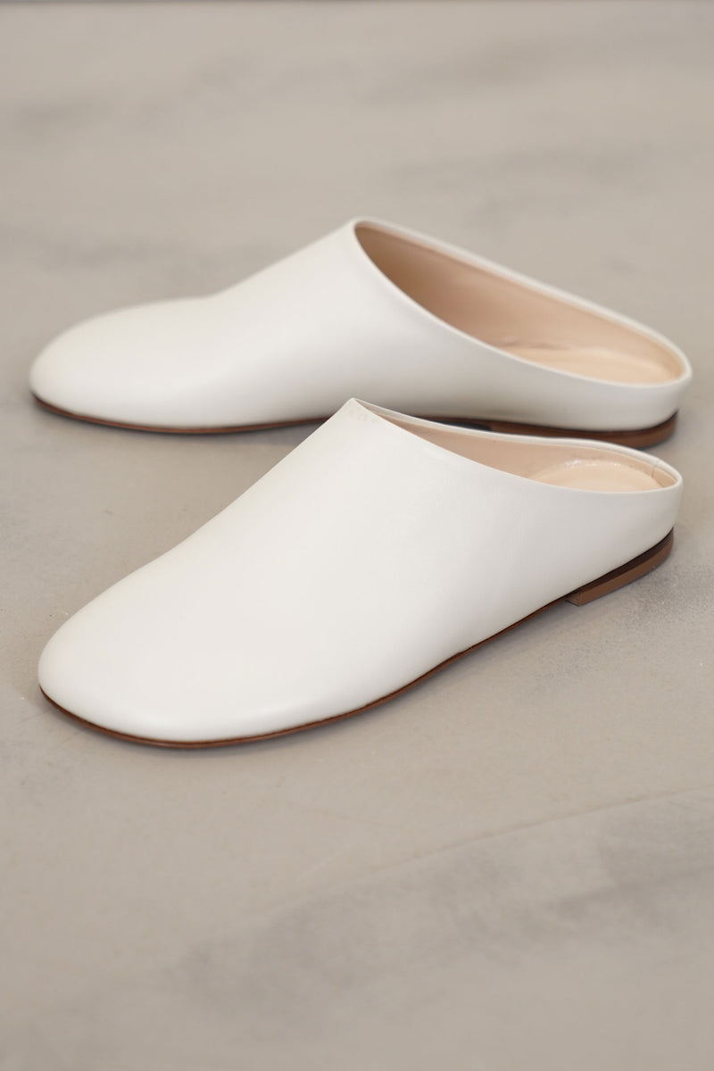 leather ballerina slippers funk off-white