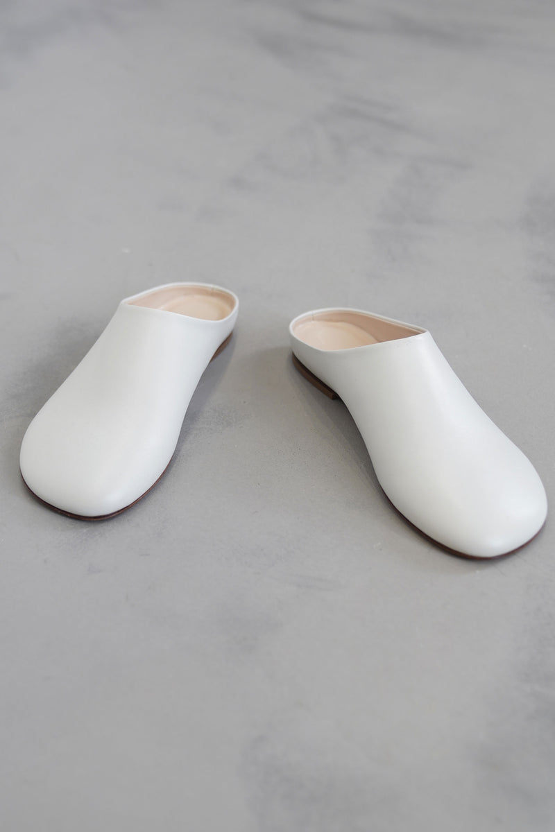 leather ballerina slippers funk off-white