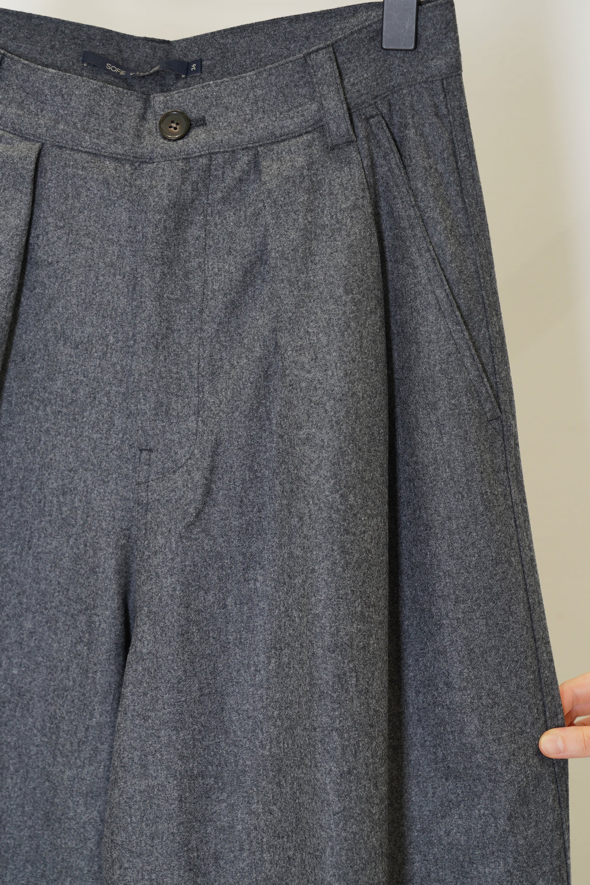 piaf pant wool graphite melange