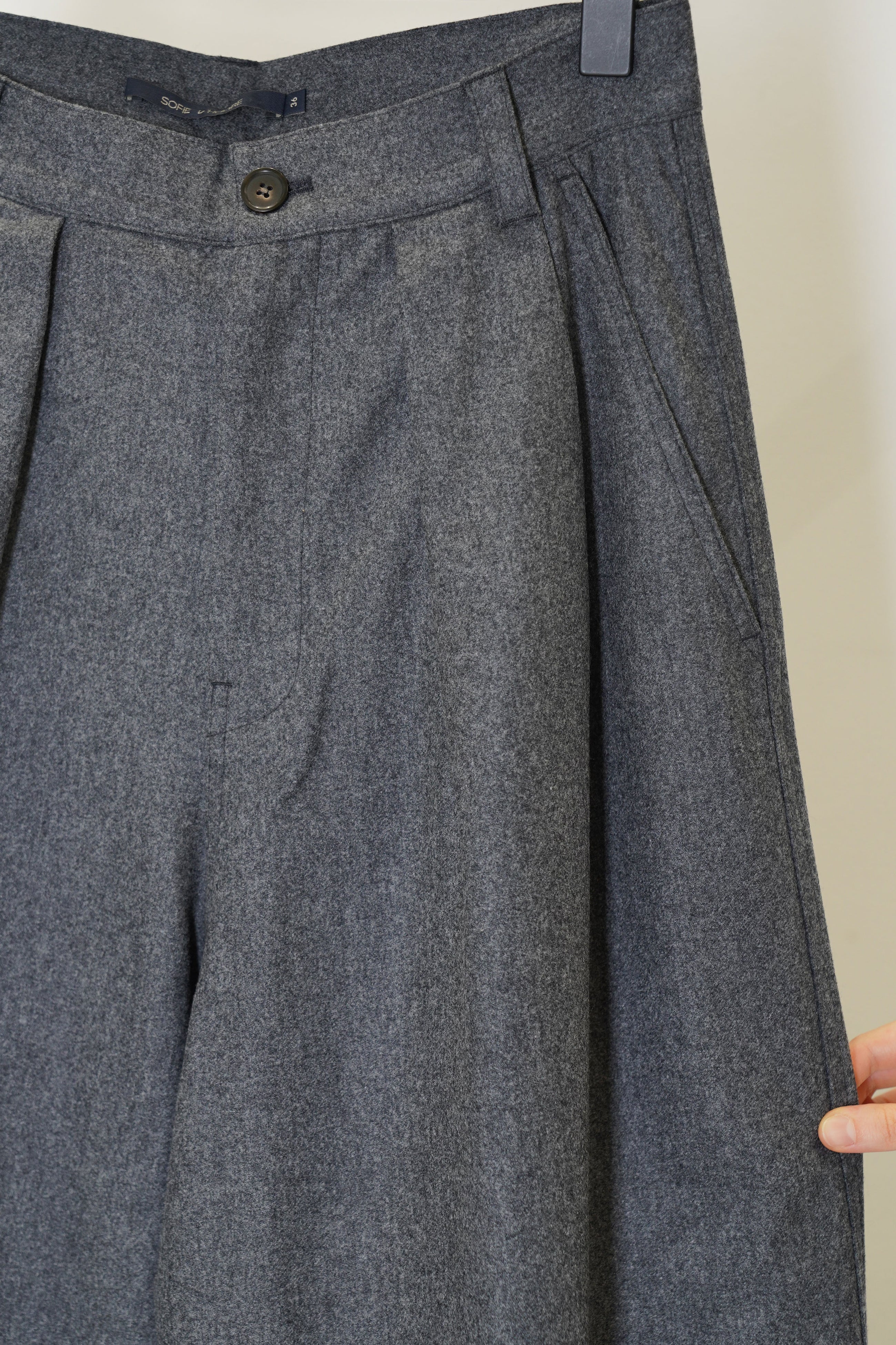 piaf pant wool graphite melange