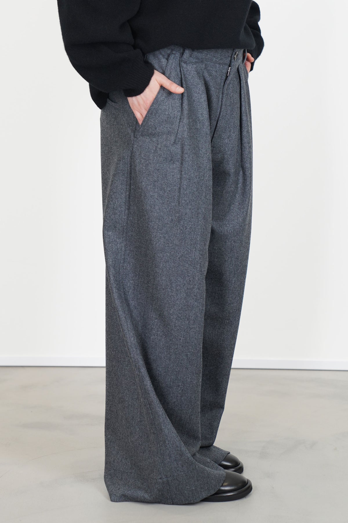 piaf pant wool graphite melange